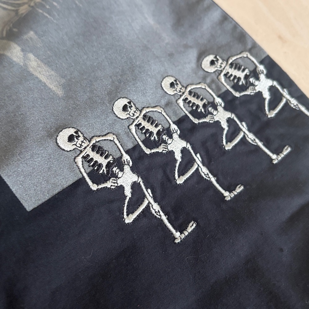 Disney Silly Symphony The Skeleton Dance graphic scrub pants womens small black - Picture 3 of 8